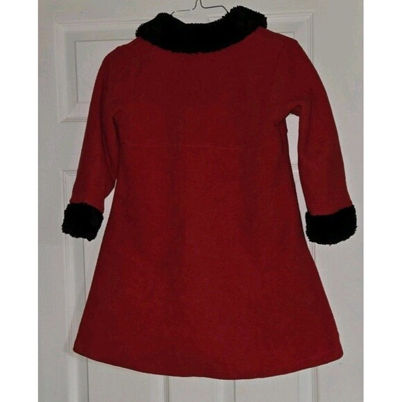 Vintage Petes Partner Good Lad Girls Size 6 Red Fleece Dress Coat & Hat 2pc Set! - Picture 4 of 16
